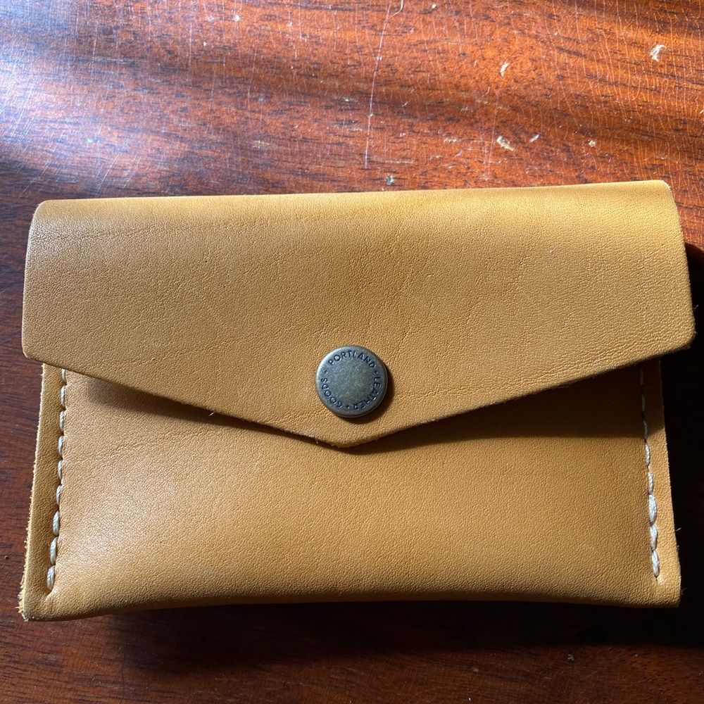 Portland Leather Goods Mini Envelope Wallet Honeycomb